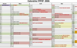 Le calendrier de janvier à juin 2026