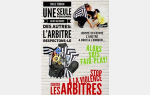STOP A LA VIOLENCE SUR LES TERRAINS !